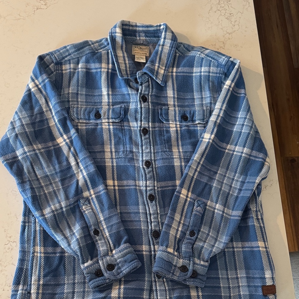 L.L. Bean Men’s Blue Flannel shirt